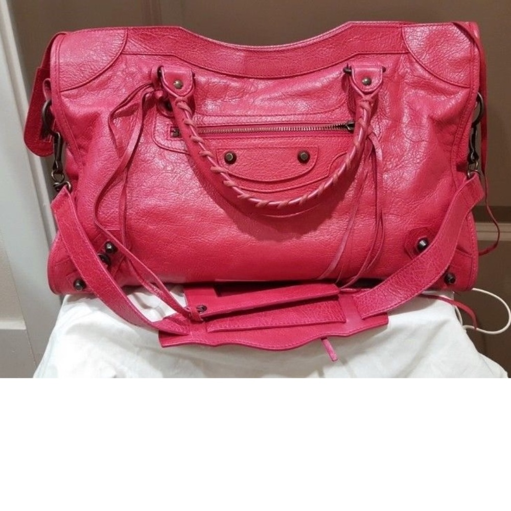 BALENCIAGA CLASSIC CITY BAG HOT PINK